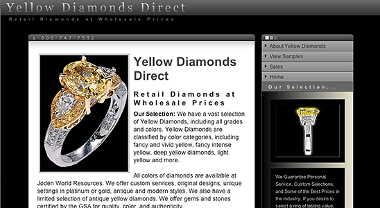 Yellow Diamonds, a highly ranked site